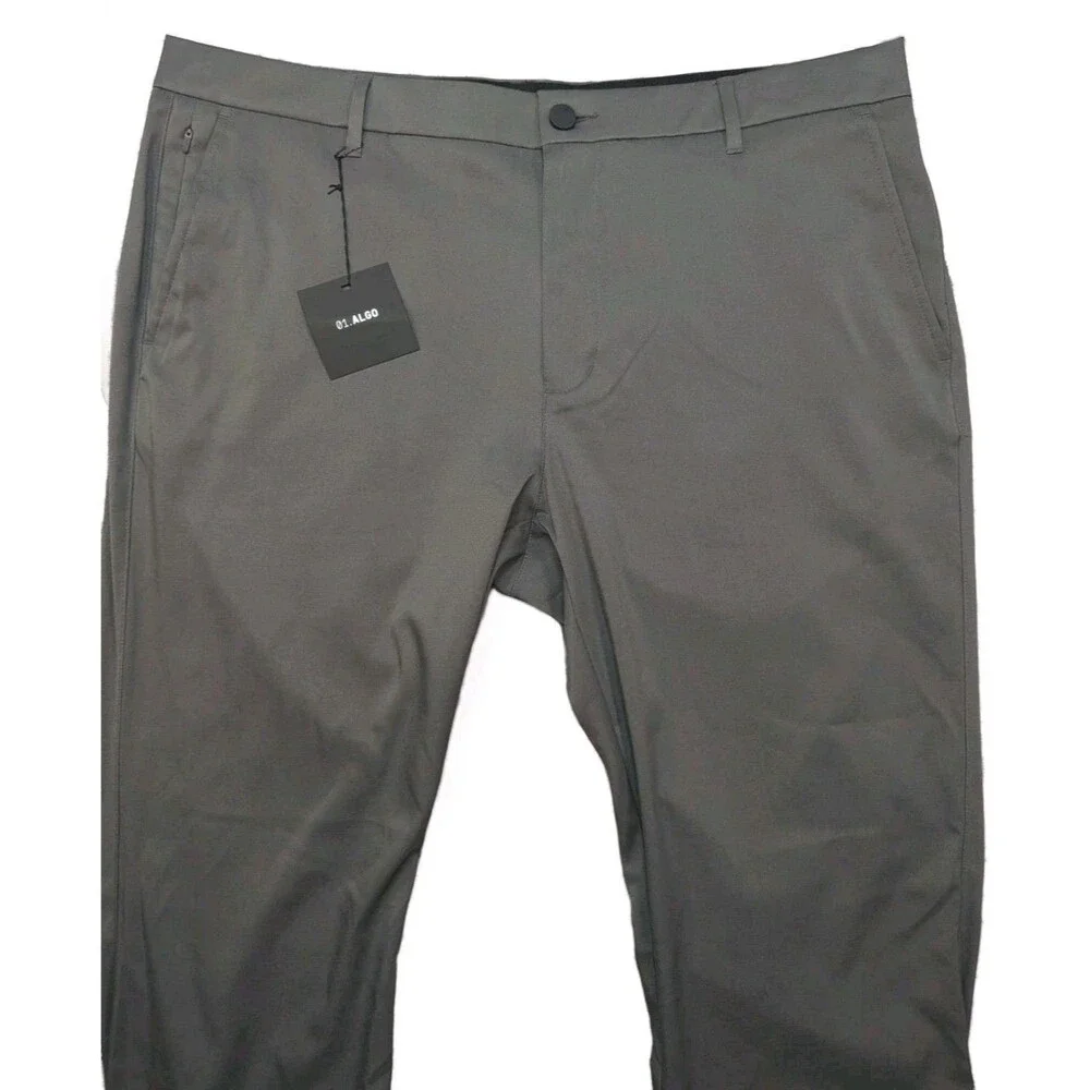 NWT 01.ALGO Performance Straight Chino Pants Gray Men's Size  38x32